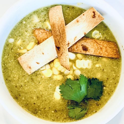 Roasted Poblano and Corn Chowder