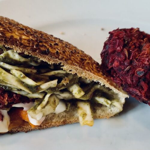 Falafel Beet Burger