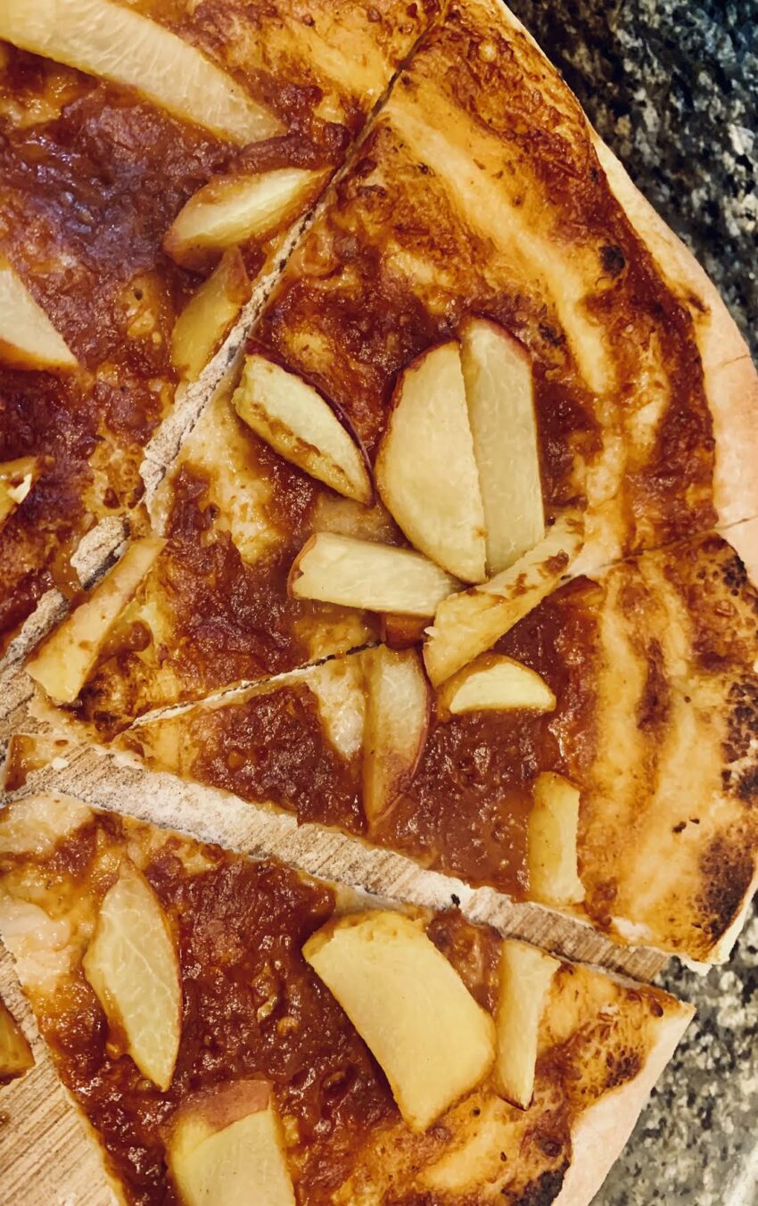 Peach BBQ Pizza