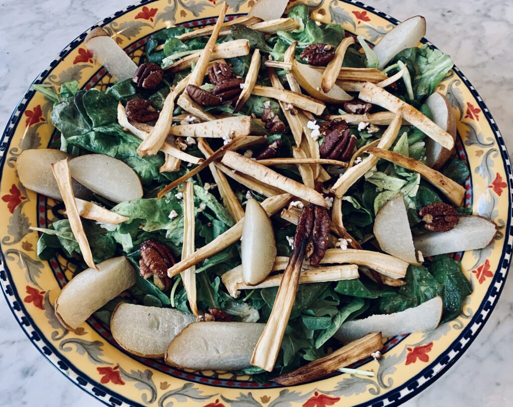 Asian pear parsnip salad