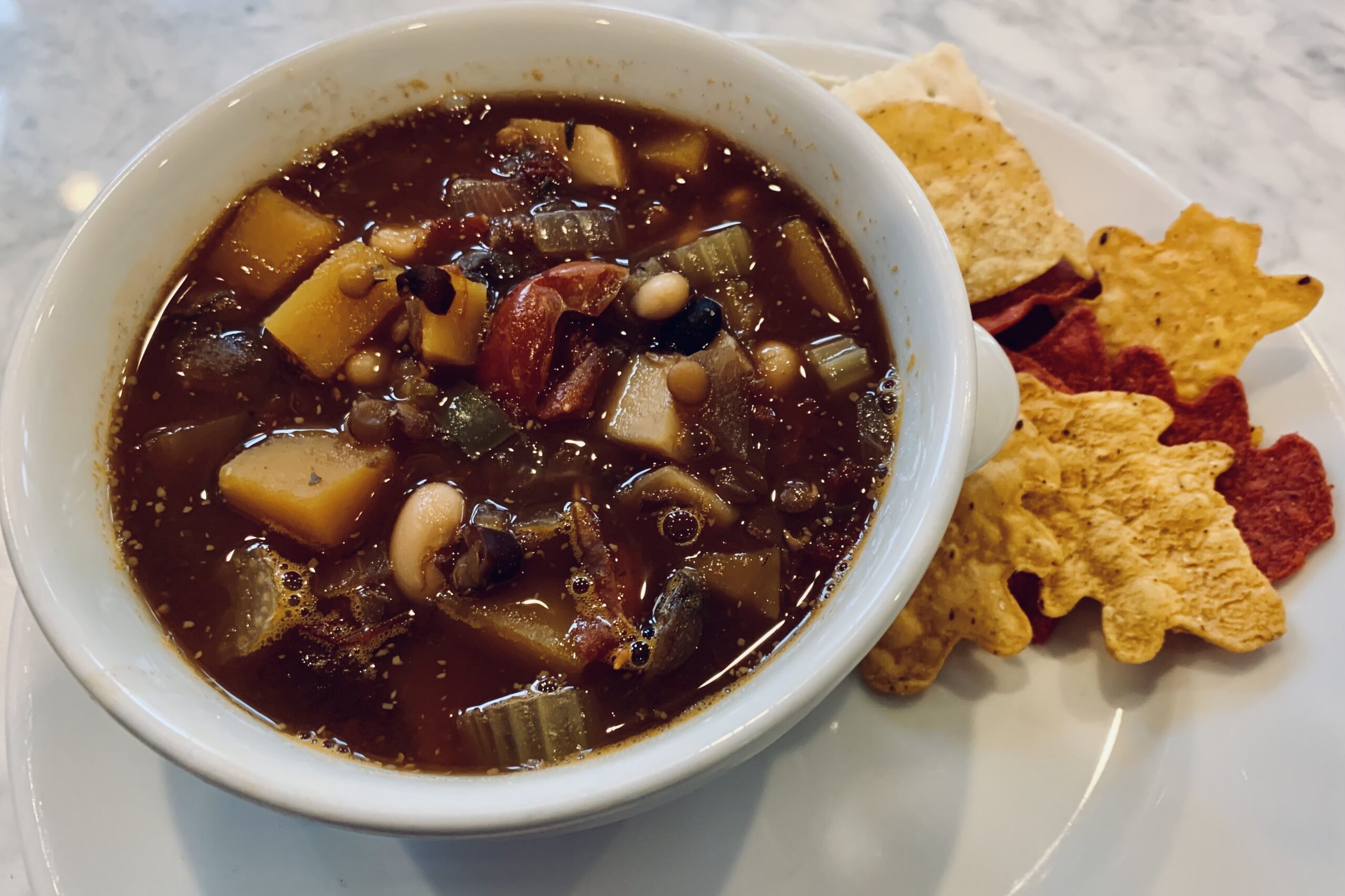 Butternut Squash Lentil Chili with Chocolate Espresso Stout