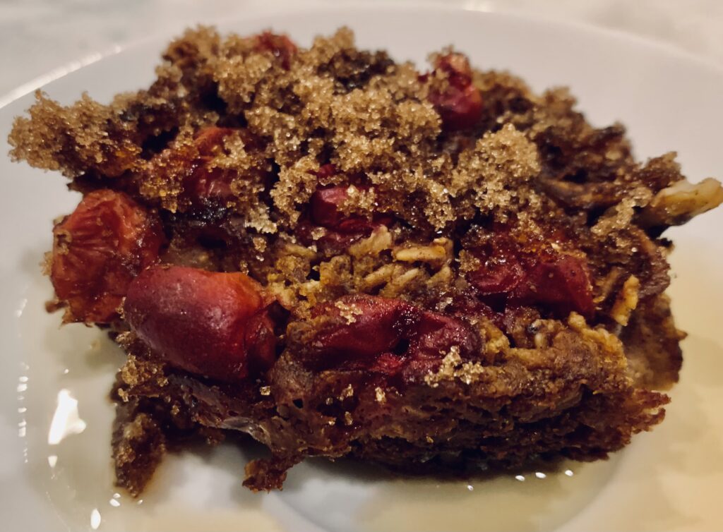 Baked Cranberry Oatmeal with Pumpkin