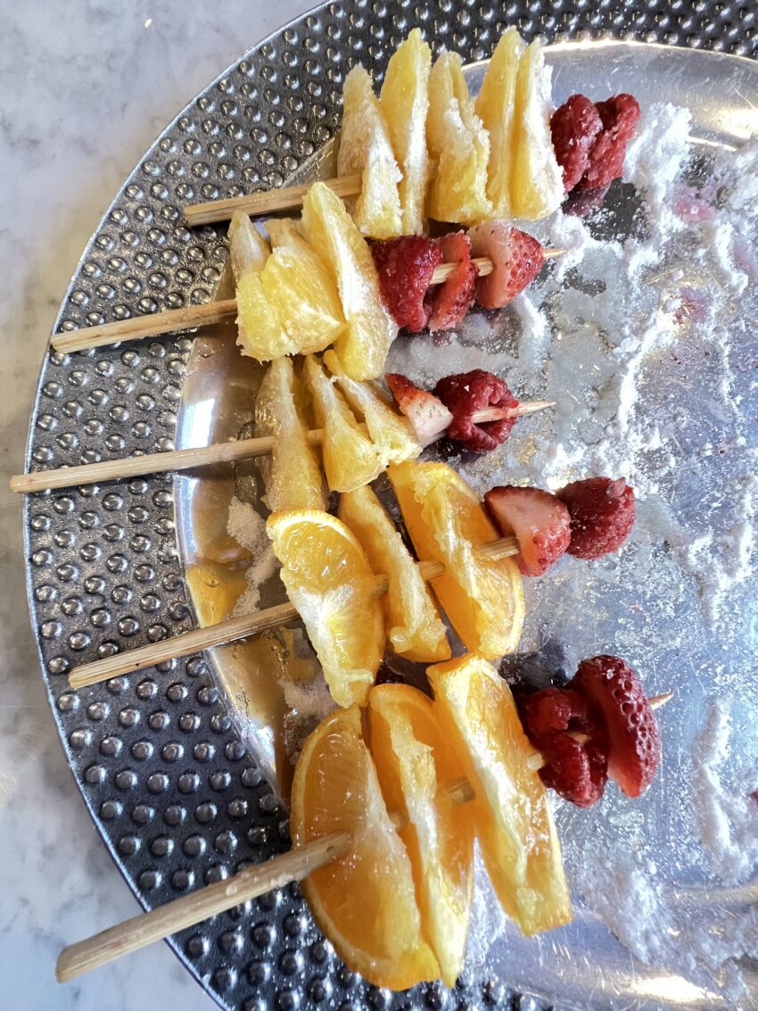 Sweet & Sour Fruit Slice Skewers