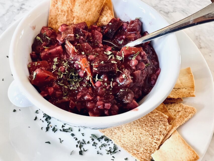 Purple Pasta Soup