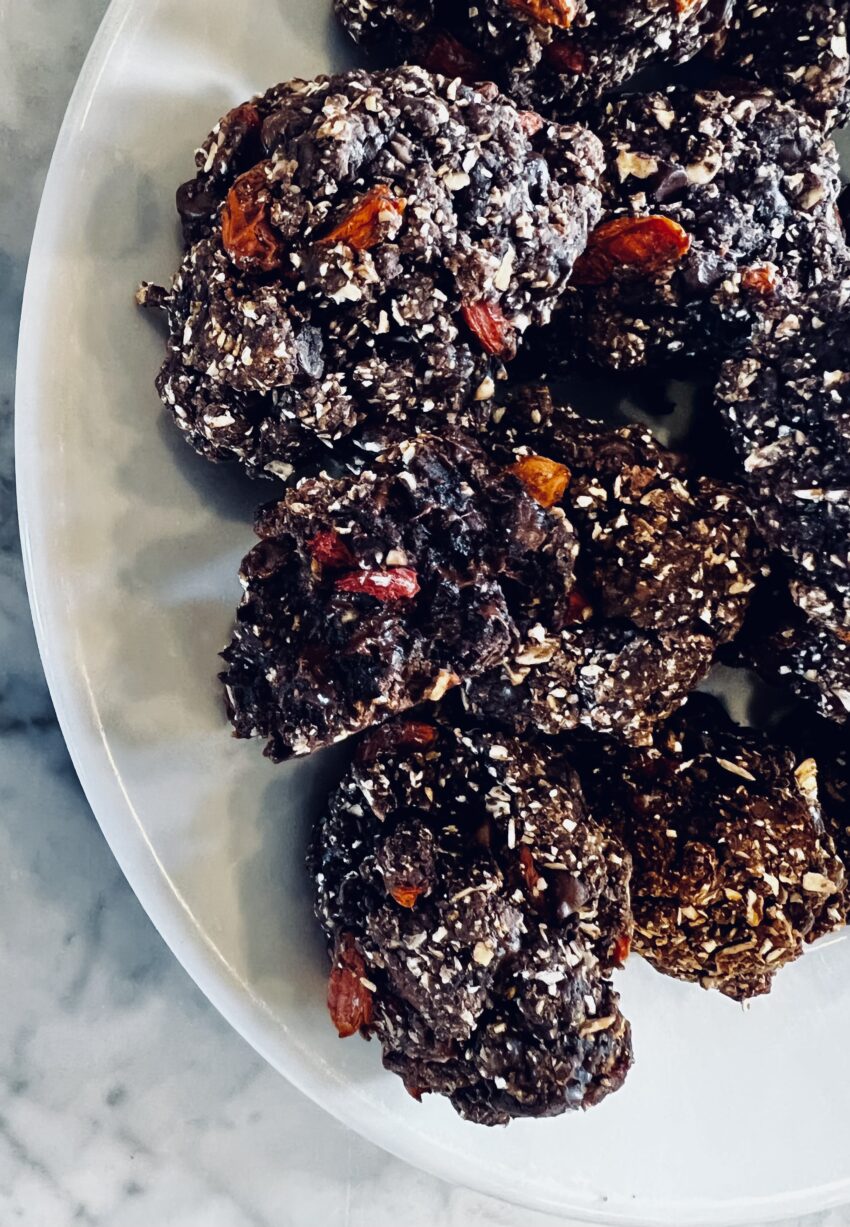 Double Chocolate Goji Berry Cookies