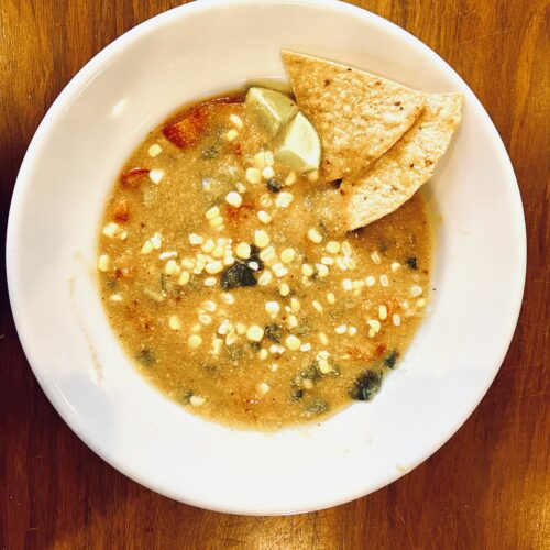 Harissa spiced corn chowder